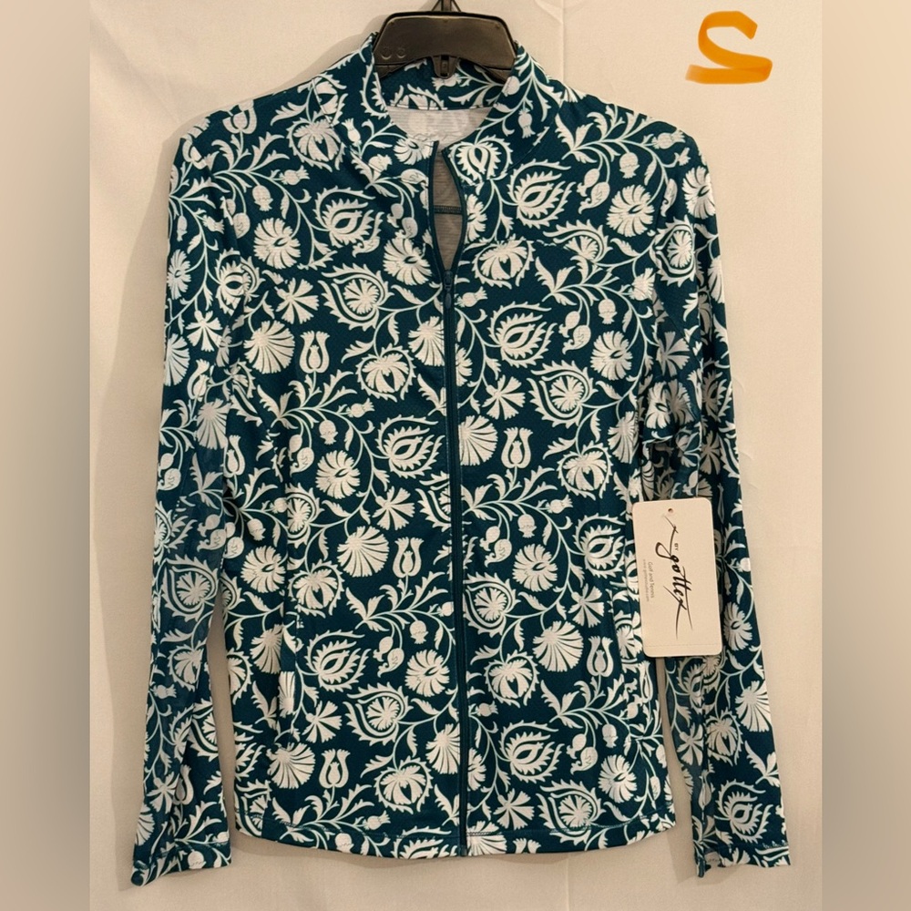 Cynthia Steffe Blue and White Patterned Blazer